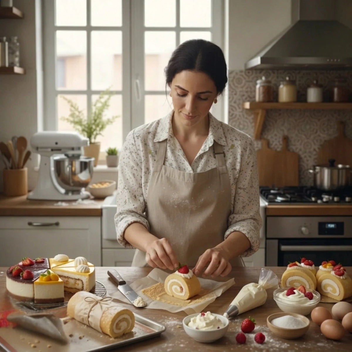 International sweets and fusions made by home-baking women in Morocco with Artisana