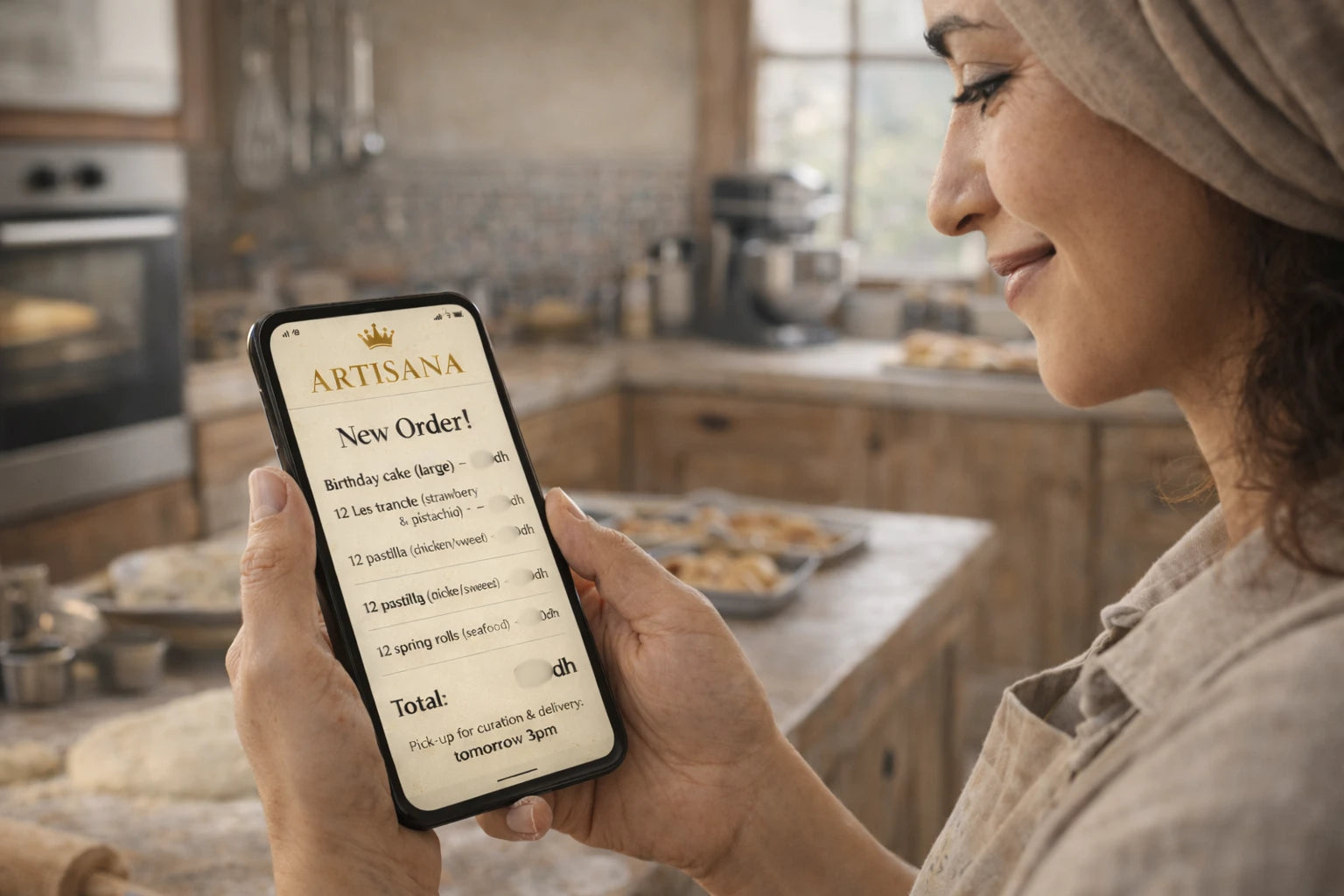 Home-baking woman joined Artisana Hub receiving new orders